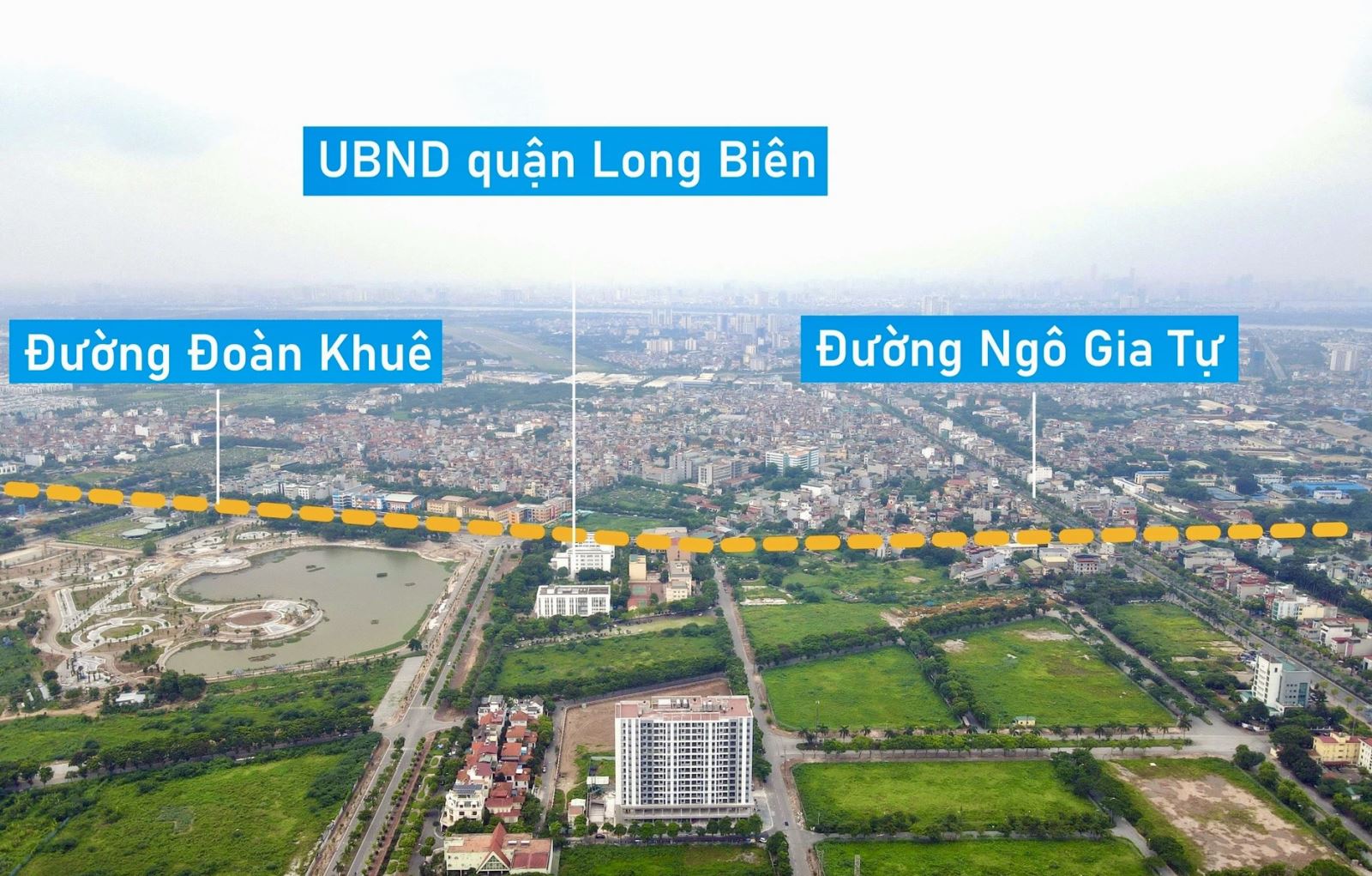 Bán 59m2 đất kinh doanh Thượng Thanh mặt tiền 8m, hai mặt đường 13.5m view hồ. Giá 170 triệu/m2
